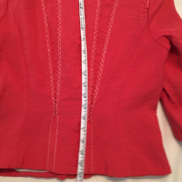 Ruffled Jacket w/Lining 3/4 Sleeves Great Details - Picture 16 of 16